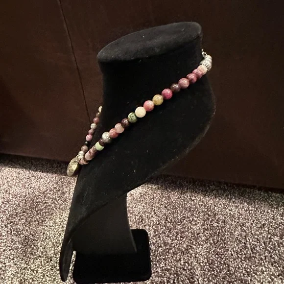 Hand Crafted “One of a Kind” Sterling Silver Heart Pendant & Tourmaline Necklace - Picture 3 of 3